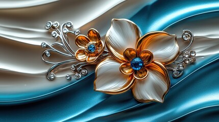 Decorative Floral Art with Vibrant Colors and Elegance