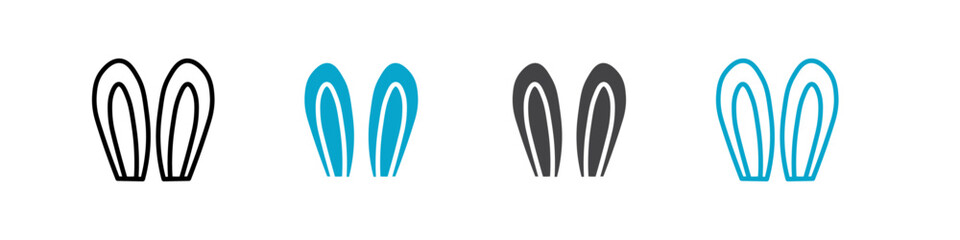 bunny ears icon Symbol in outline style