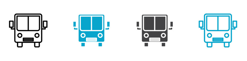 bus icon Symbol in outline style
