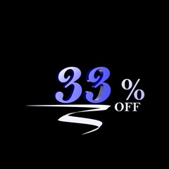 metalic blue percentage label for sales