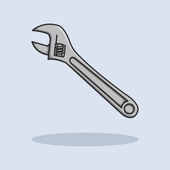 Vector illustration Wrench. Vector design Mechanic Wrench. Mechanic Wrench Vector Cartoon design illustration and icon for website, digital and print