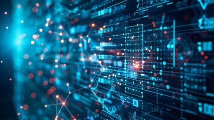 Obraz premium Futuristic Technology in Health Care Background