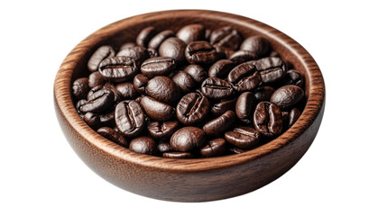 Fototapeta premium Bowl of roasted coffee beans for brewing.