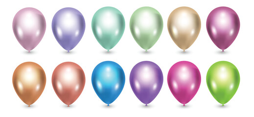 set of balloons vector illustration