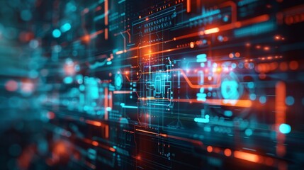 Obraz premium Futuristic Technology Background for Health Care