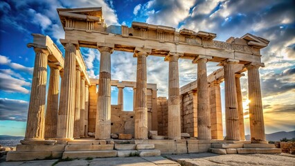 Close-Up Abstract photography of Propylaea in Athens Acropolis