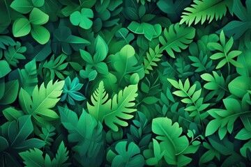 Fototapeta premium Close-up view of vibrant green fern foliage in a lush garden setting, Close up of bright green fern leaves in a beautiful garden environment