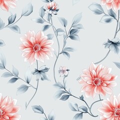 Simple Watercolor Dahlias With Minimal