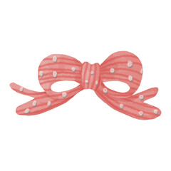 Polka Dotted Pink Bow in Soft Pastels