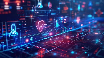 Fototapeta premium Futuristic Health Technology Background Design