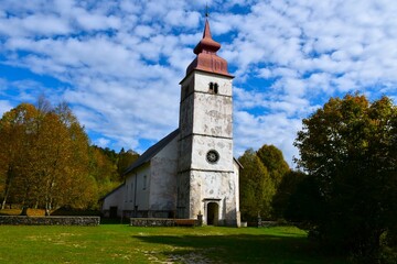 Church of St.Mary at Planinska Gora in Notranjska, Slovenia