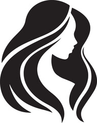 Beautiful Woman Logo design silhouette vector art illustration on a white background