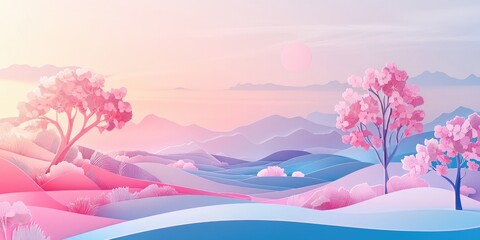 Scenic landscape vistas in a picturesque region, Scenic landscape views in a beautiful area