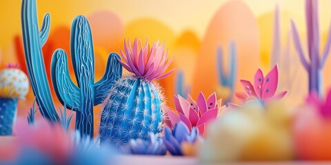 Astrophytum cacti with distinctive patterns and a blurred background, captured with selective focus in a cactus garden setting