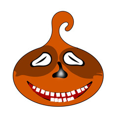 Cute Halloween pumpkins, Vegetables with black outlines