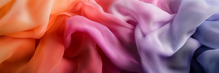 Obraz premium A dynamic composition of flowing fabrics in various colors, representing the fluidity and beauty found within nature's palette