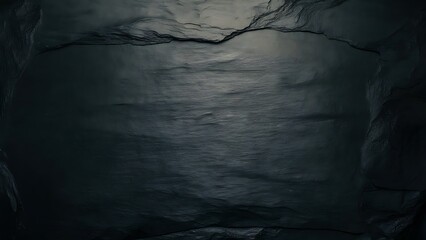 Top view of blank black slate textured background