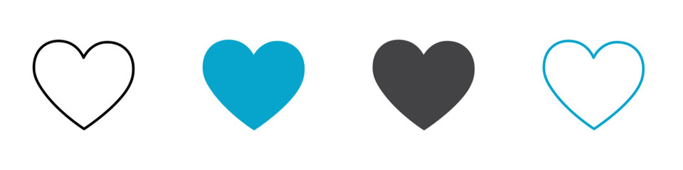 like icon Sign set in black and white