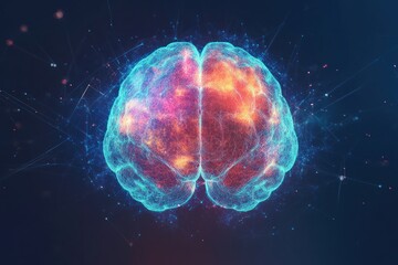 Vibrant Illustration of Human Brain Activity