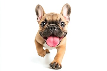 Obraz premium Playful French Bulldog with Tongue Out