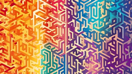 Colorful background with mosaic lines, geometric pattern