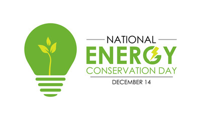 National Energy Conservation Day Vector illustration. Light bulb hands  with green leaf icon. It focuses on bringing awareness to global warming and promoting efforts to combat it. EPS 10.