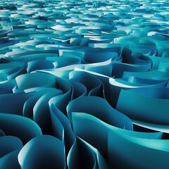Obraz premium Abstract background with paper sheets in blue tones