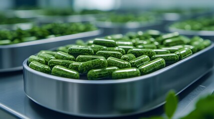 Freeze Dried Herbal Capsules with Holographic Nutrient Tracking in Modern Facility