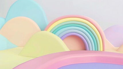 Minimalist Design on Rainbow Background - a captivating and stylish visual. The minimalist design on a vibrant rainbow background creates an alluring and fashionable scene
