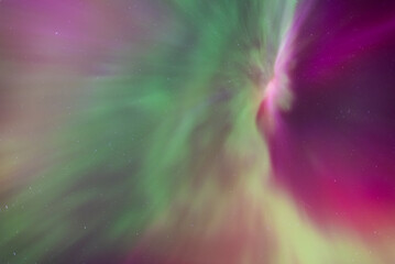 Dramatic aurora borealis in Saskatchewan