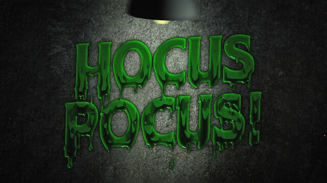 Hocus Pocus halloween title.