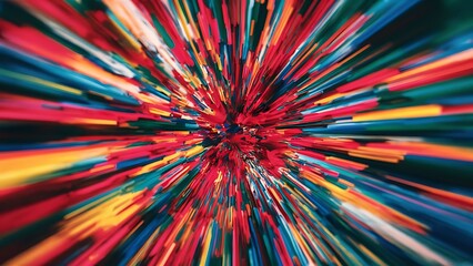 Fototapeta premium Blurry bright background abstraction with coloured lines
