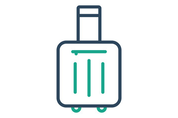 Obraz premium Luggage icon. line icon style. icon related to reception. hotel elements vector illustration