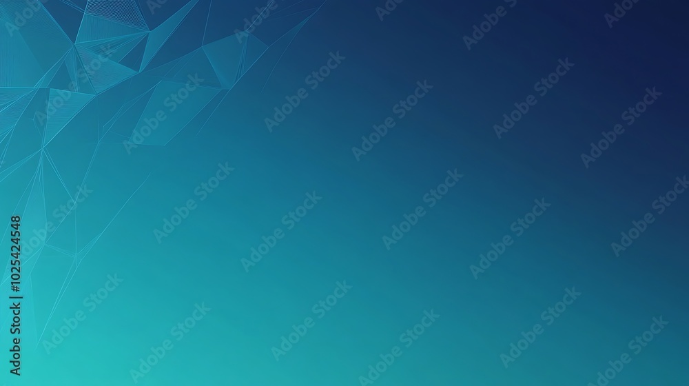 Poster abstract geometric background with teal and blue gradient and space for text.