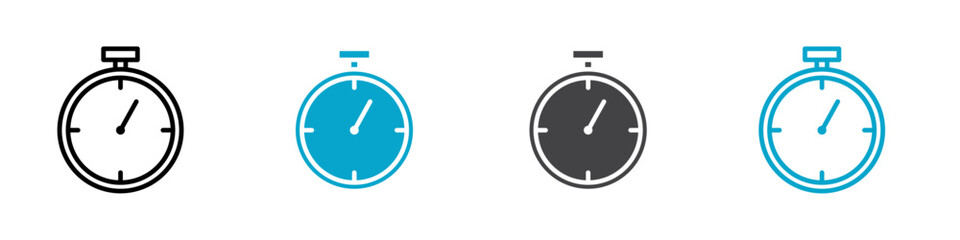 timer icon Flat graphics set collection