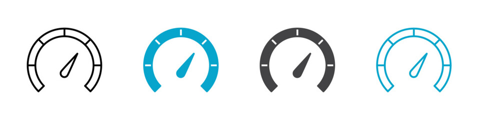 speed icon Flat graphics set collection
