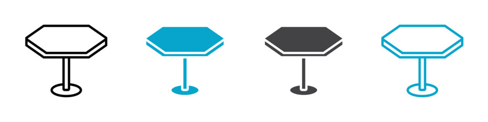table icon Flat graphics set collection