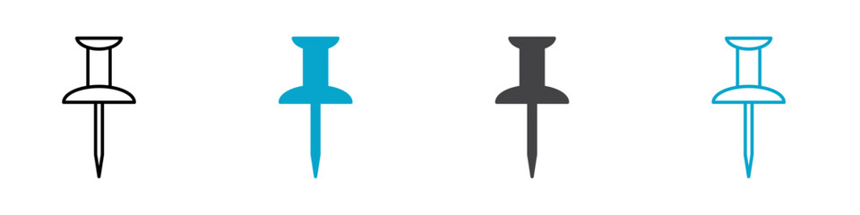 thumbpin icon Flat graphics set collection