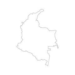 Obraz premium Colombia map icon