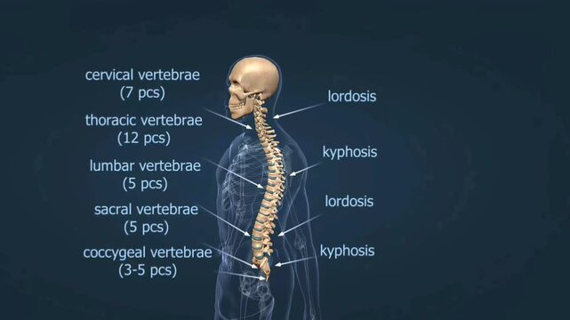 Normal position of the healthy spine