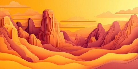 Sandstone formations in a natural landscape, Sandstone formations in a scenic landscape