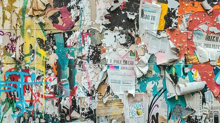 Fototapeta premium Vibrant Grunge Background With Graffiti Elements