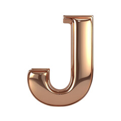 Gold Letter J.