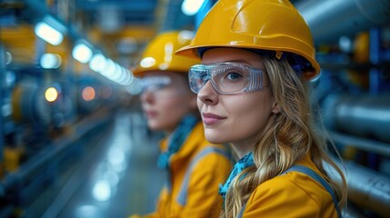 Professional Female Worker in Industrial Setting