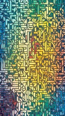 Obraz premium Colorful background with mosaic lines, geometric pattern