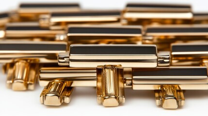 Naklejka premium Gold Keys Closeup.