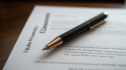 A close-up image of a paper contract laid out on a table, with pens and a coffee cup nearby, symbolizing business negotiations, legal agreements, or professional transactions.