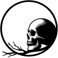 Darkness skull silhouette