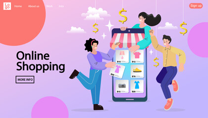 Ecommerce concept. Online shopping. Online delivery service concept. Fast delivery via laptop. Parcel box with order confirmation icon on a computer. product shipping packing. Vector illustration.