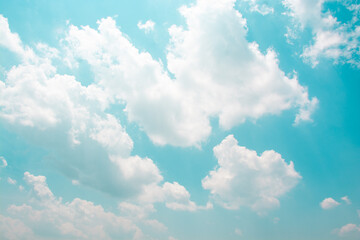 beautiful blue sky with white clouds for background